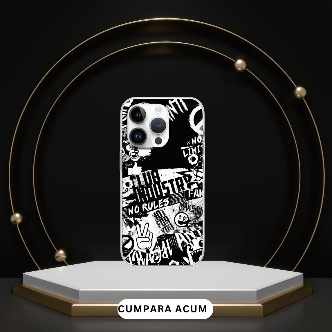 Husa Protectie Silicon MagSafe Design Modern GBG11HPM Iphone 15 Pro Max